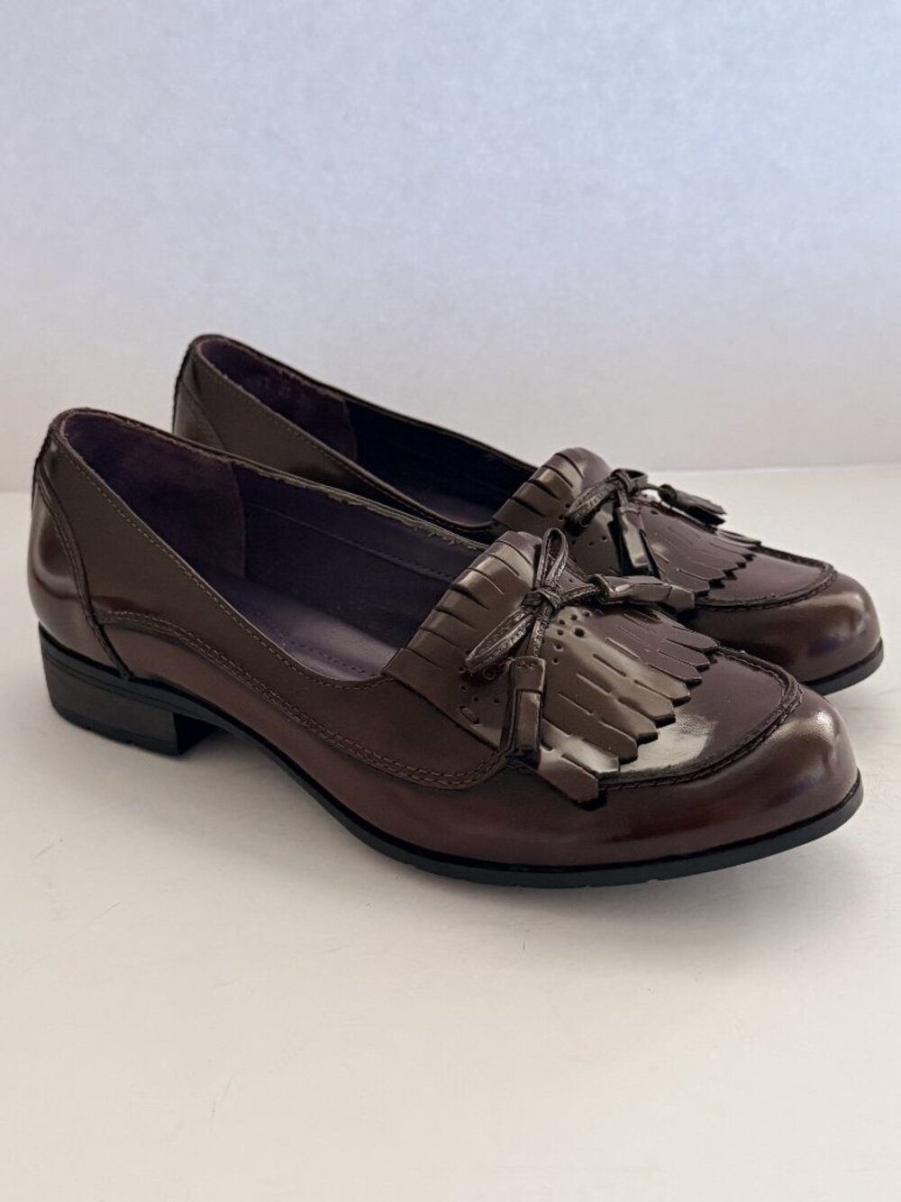 Hotter Shipley Comfort Concept Womens Shoes 8.5 Brown Leather Tassles  NWOB